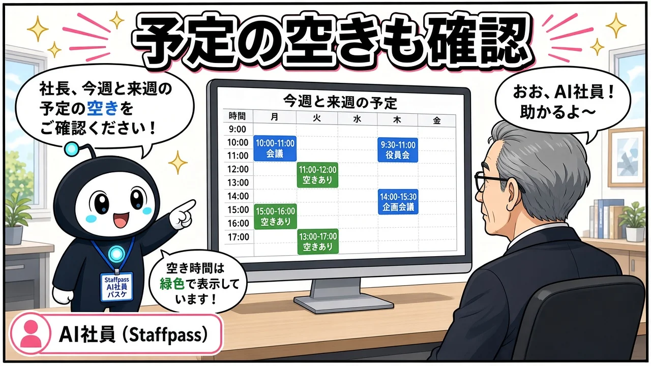 予定の空きも確認