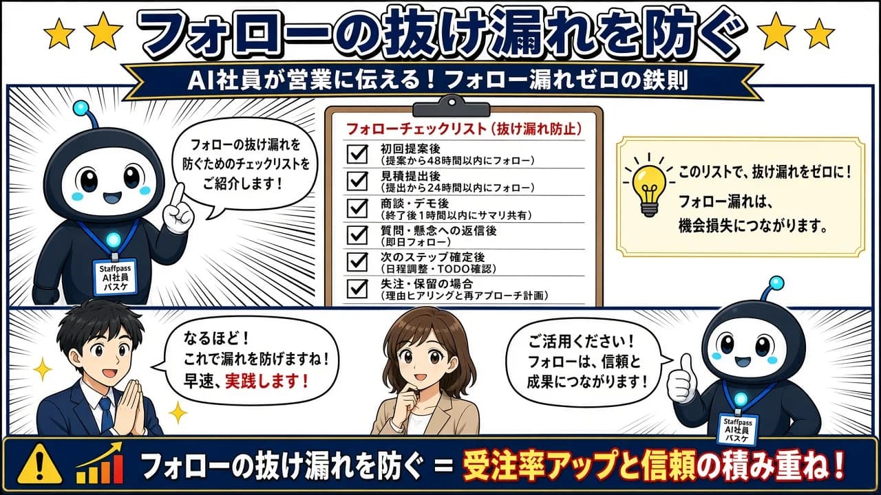 フォローの抜け漏れを防ぐ
